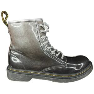 Dr. Martens Unisex Gradient Glitter Grey Black Combat Boot Size M 4 W 5